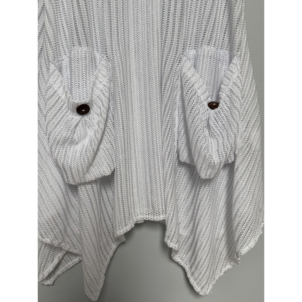 Paradise Fashion USA White Beach Cover Up Tank Top Handkerchief Hem XL/XXL NWT - Picture 4 of 9